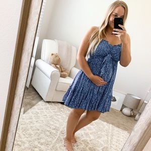 PinkBlush Blue Dress Maternity